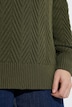 Pullover, Fischgrat, Troyerkragen, Langarm, Biobaumwolle