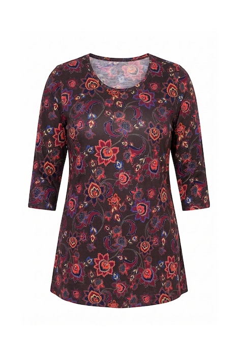 Fall Floral Paisley 3/4 Sleeve Knit Tunic