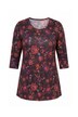 Fall Floral Paisley 3/4 Sleeve Knit Tunic