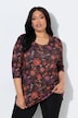 Fall Floral Paisley 3/4 Sleeve Knit Tunic