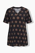 Slinky-Shirt, Punkte, A-Linie, V-Ausschnitt, Halbarm