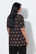 Slinky-Shirt, Punkte, A-Linie, V-Ausschnitt, Halbarm