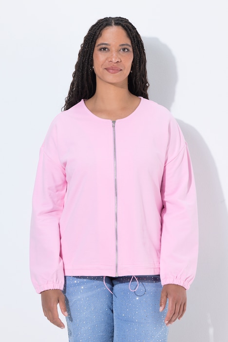 Sweatjacke, Loose Fit, elastischer Saum/Ärmelabschluss
