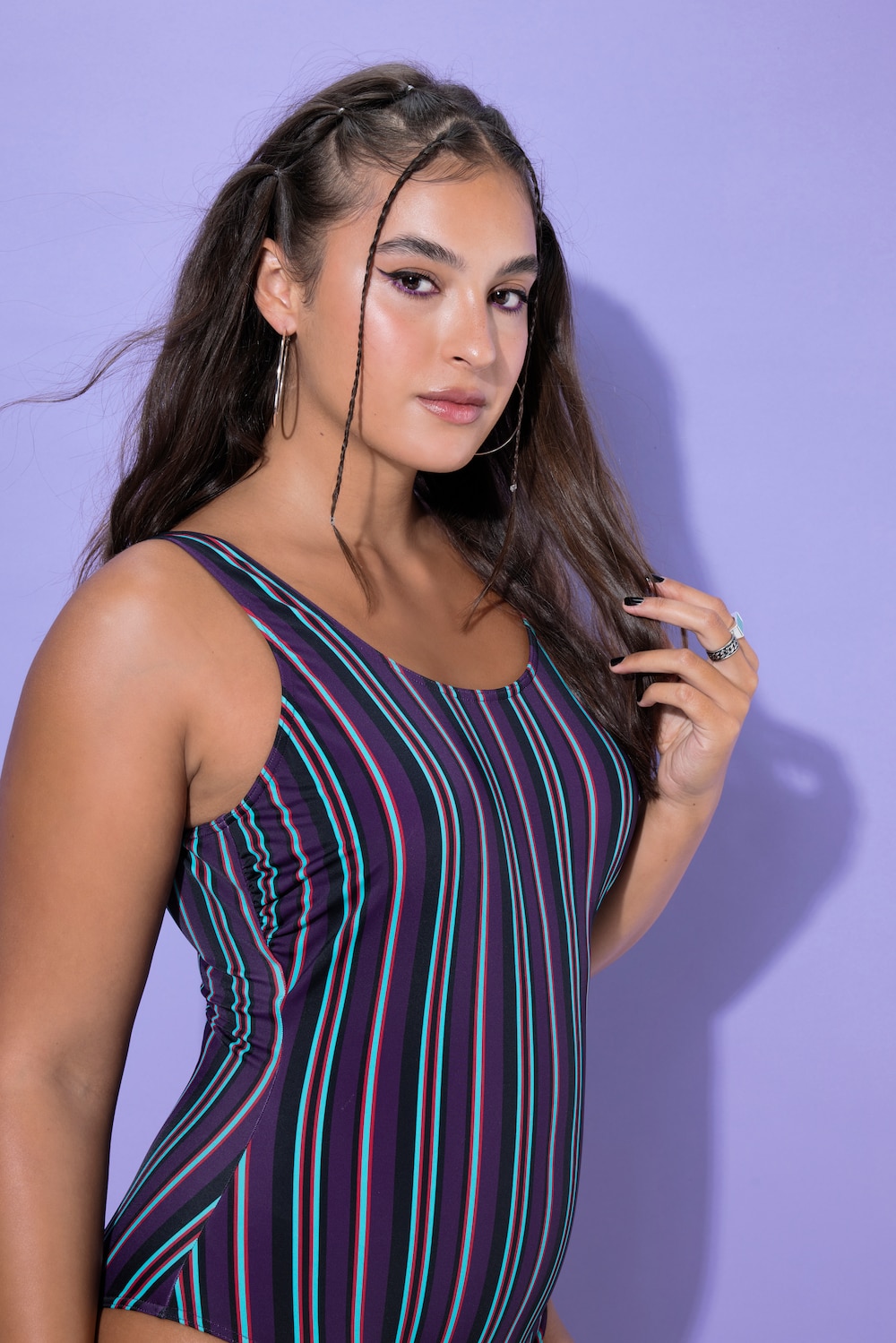 Badeanzug, Softcups, Stripes