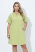 Popeline-Kleid, A-Linie, Tunika-Ausschnitt, Halbarm
