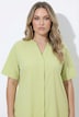 Popeline-Kleid, A-Linie, Tunika-Ausschnitt, Halbarm