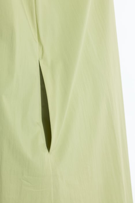 Popeline-Kleid, A-Linie, Tunika-Ausschnitt, Halbarm