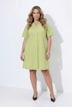 Popeline-Kleid, A-Linie, Tunika-Ausschnitt, Halbarm