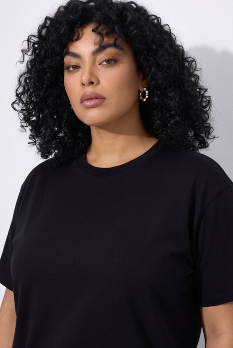 T-shirt oversize, coupe Boxy Fit, décolleté rond et manches courtes