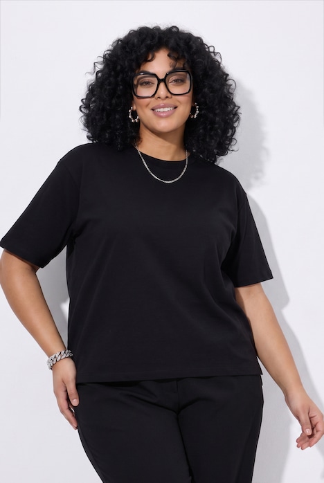 T-shirt oversize, coupe Boxy Fit, décolleté rond et manches courtes