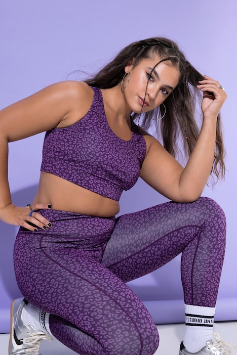 Sport Bustier, Color-Leo, Mesh-Futter