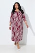 Dot Wave Empire Waist Jersey Pocket Dress