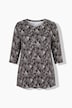 Snakeskin Polka Dot 3/4 Sleeve Knit Tunic