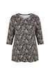 Snakeskin Polka Dot 3/4 Sleeve Knit Tunic