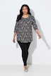 Snakeskin Polka Dot 3/4 Sleeve Knit Tunic