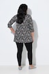 Snakeskin Polka Dot 3/4 Sleeve Knit Tunic