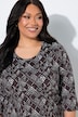 Snakeskin Polka Dot 3/4 Sleeve Knit Tunic