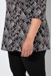 Snakeskin Polka Dot 3/4 Sleeve Knit Tunic