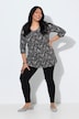 Snakeskin Polka Dot 3/4 Sleeve Knit Tunic