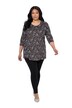 Snakeskin Polka Dot 3/4 Sleeve Knit Tunic