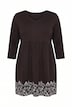Snakeskin Polka Dot Motif 3/4 Sleeve Pocket Swing Dress