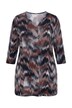 Longshirt, Batikmuster, Tunika-Ausschnitt, 3/4-Arm