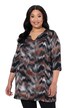 Longshirt, Batikmuster, Tunika-Ausschnitt, 3/4-Arm
