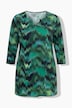 Longshirt, Batikmuster, Tunika-Ausschnitt, 3/4-Arm
