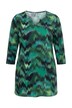 Longshirt, Batikmuster, Tunika-Ausschnitt, 3/4-Arm