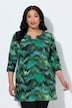 Longshirt, Batikmuster, Tunika-Ausschnitt, 3/4-Arm