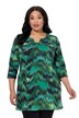 Longshirt, Batikmuster, Tunika-Ausschnitt, 3/4-Arm