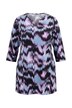 Longshirt, Batikmuster, Tunika-Ausschnitt, 3/4-Arm