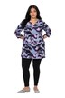Longshirt, Batikmuster, Tunika-Ausschnitt, 3/4-Arm