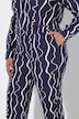 Jerseyhose, grafischer Druck, weites Bein, Elastikbund