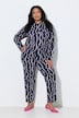 Jerseyhose, grafischer Druck, weites Bein, Elastikbund