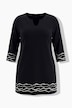 Longshirt, Motivdruck, Tunika-Ausschnitt, 3/4-Arm