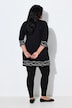 Longshirt, Motivdruck, Tunika-Ausschnitt, 3/4-Arm