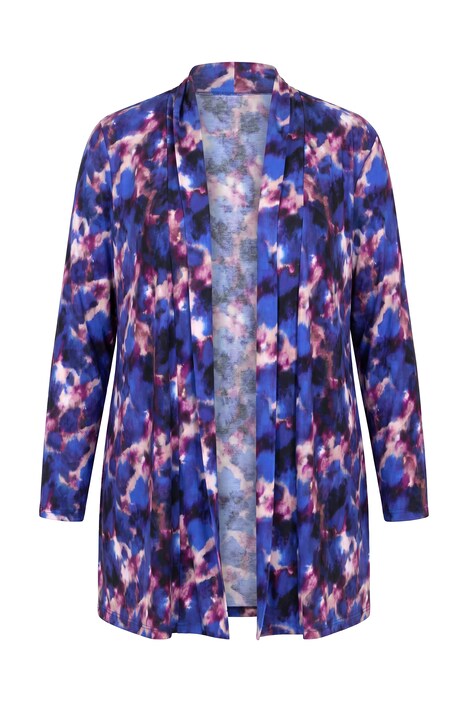 Jerseyjacke, grafischer Druck, ohne Verschluss, Langarm