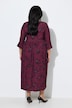 Matte Jersey Deep Floral Empire Waist 3/4 Sleeve Jersey Pocket Dress