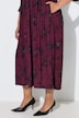Matte Jersey Deep Floral Empire Waist 3/4 Sleeve Jersey Pocket Dress