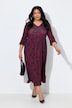 Matte Jersey Deep Floral Empire Waist 3/4 Sleeve Jersey Pocket Dress