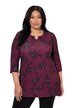 Longshirt, Blüten, Tunika-Ausschnitt, 3/4-Arm