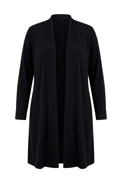 Jerseyjacke, Schalkragen, ohne Verschluss, Langarm