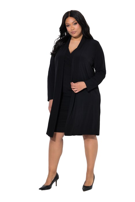 Jerseyjacke, Schalkragen, ohne Verschluss, Langarm