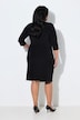 Jerseykleid, Wickeloptik, V-Ausschnitt, 3/4-Arm