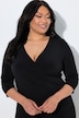 Jerseykleid, Wickeloptik, V-Ausschnitt, 3/4-Arm