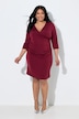 Jerseykleid, Wickeloptik, V-Ausschnitt, 3/4-Arm