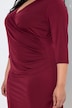 Jerseykleid, Wickeloptik, V-Ausschnitt, 3/4-Arm