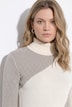 Pullover, Rippstrick, Rollkragen, Langarm, Biobaumwolle