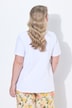 T-shirt i A-linje med spids kant, glimmer og pyntesten